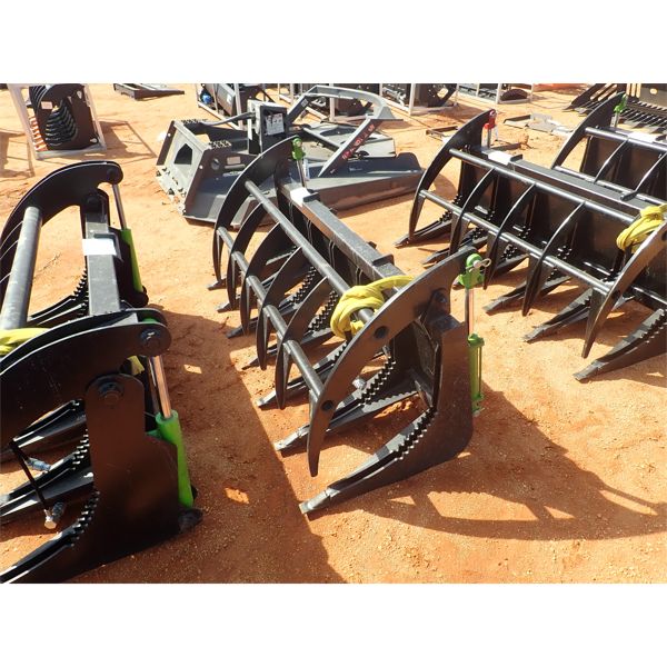 E-SERIES 72" root rake, fits skid steer loader