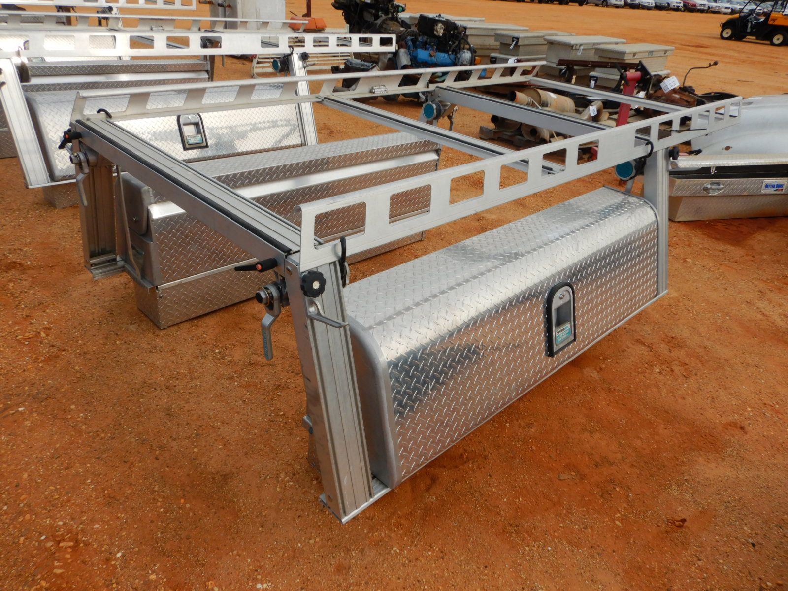 SYSTEM ONE aluminum tool boxes w/rack