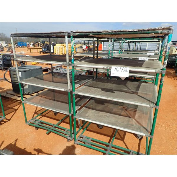 (2) 30x33 carts w/4 shelves