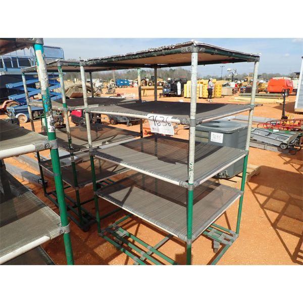 (2) 30x33 carts w/4 fabric shelves
