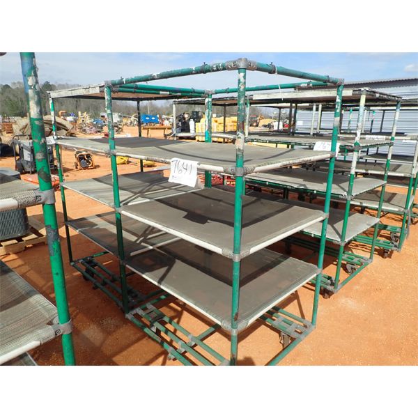 (2) 30x33 carts w/4 fabric shelves