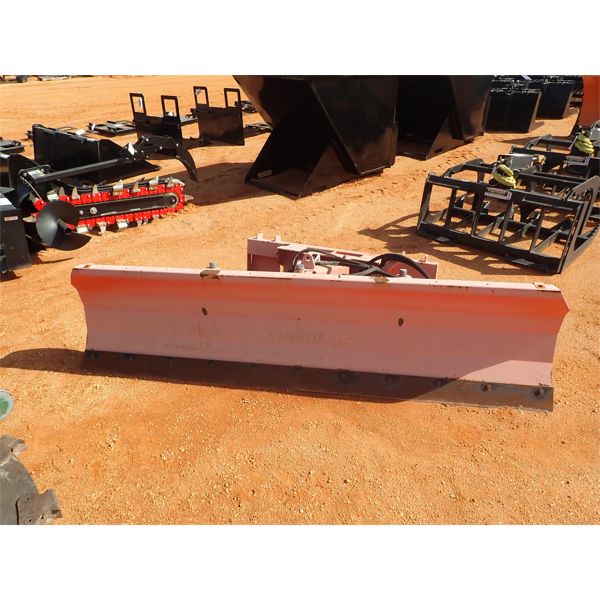 8' snow plow, fits skid steer loader