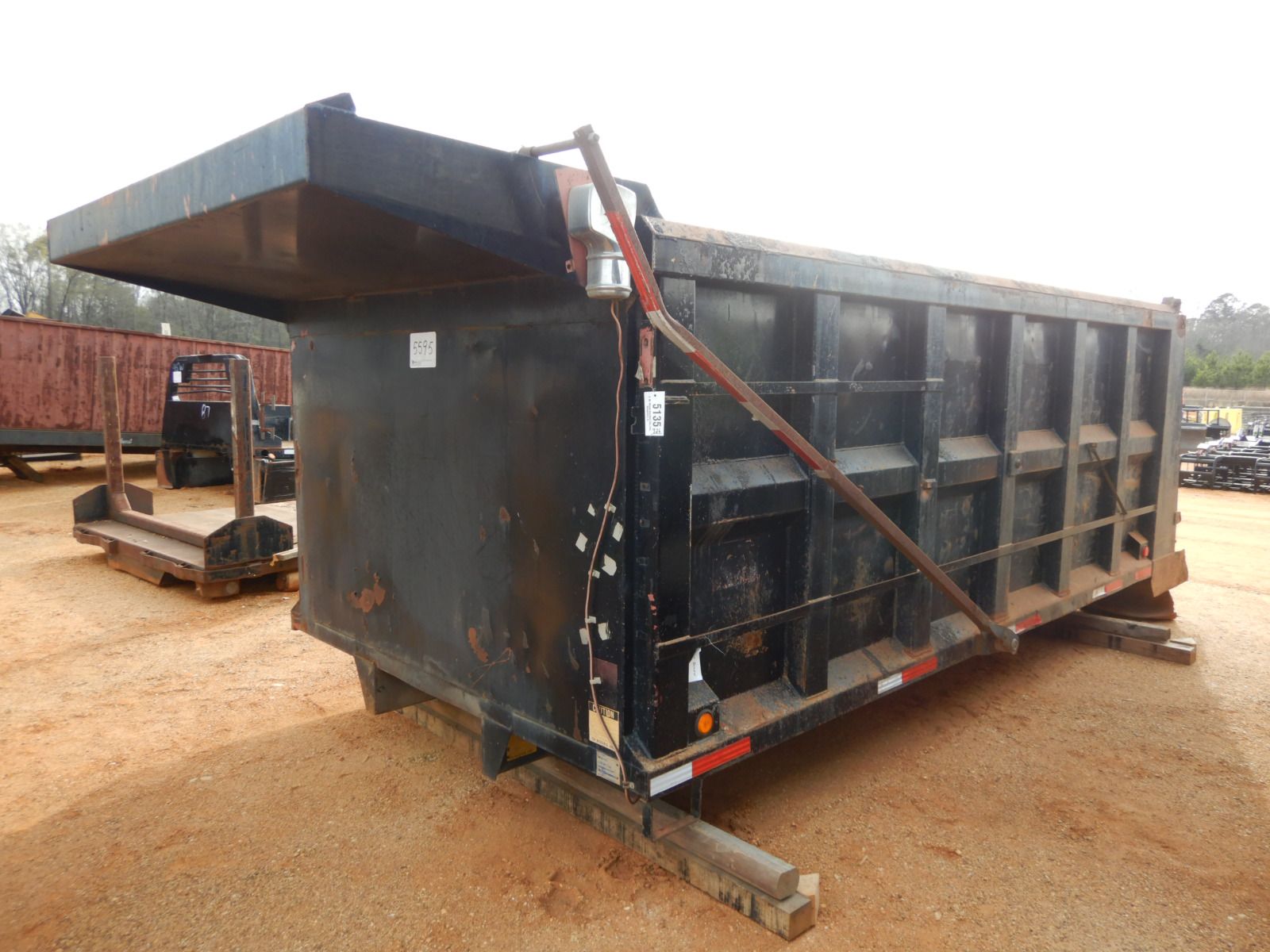 16' Ox bodies dump bed, w/(4) 11R22 tires & rims, lift axle, hyd