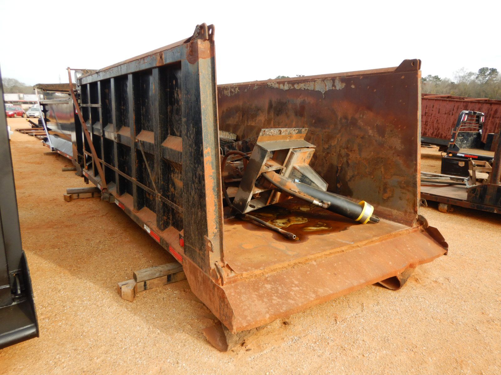 16' Ox bodies dump bed, w/(4) 11R22 tires & rims, lift axle, hyd