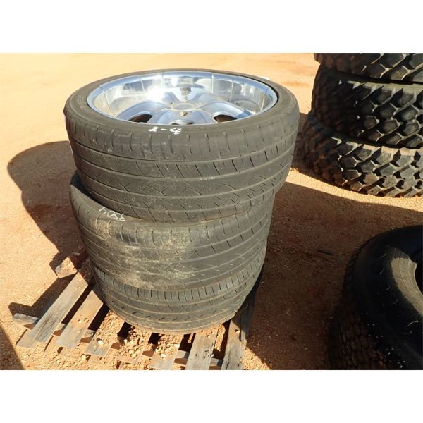 (3) 295/35R24 tire w/chrome rims
