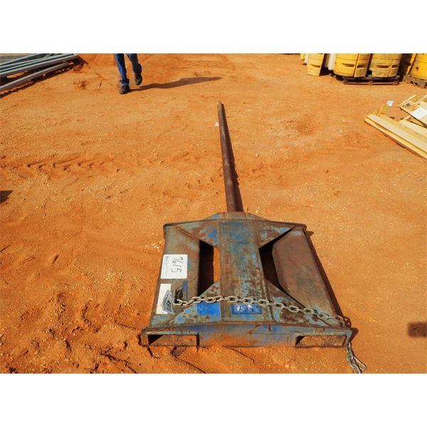 10' metal lift pole, fits forklift