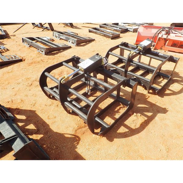 47" root bucket w/grapple, fits skid steer loader 