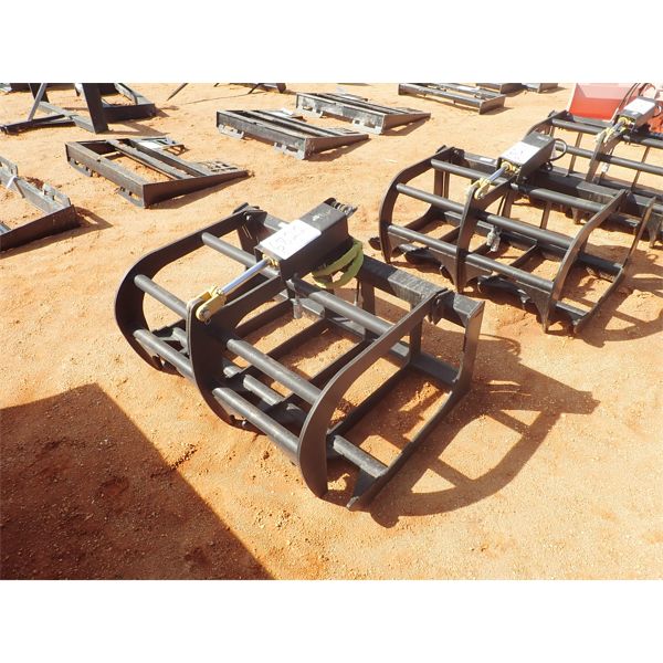 47" root bucket w/grapple, fits skid steer loader