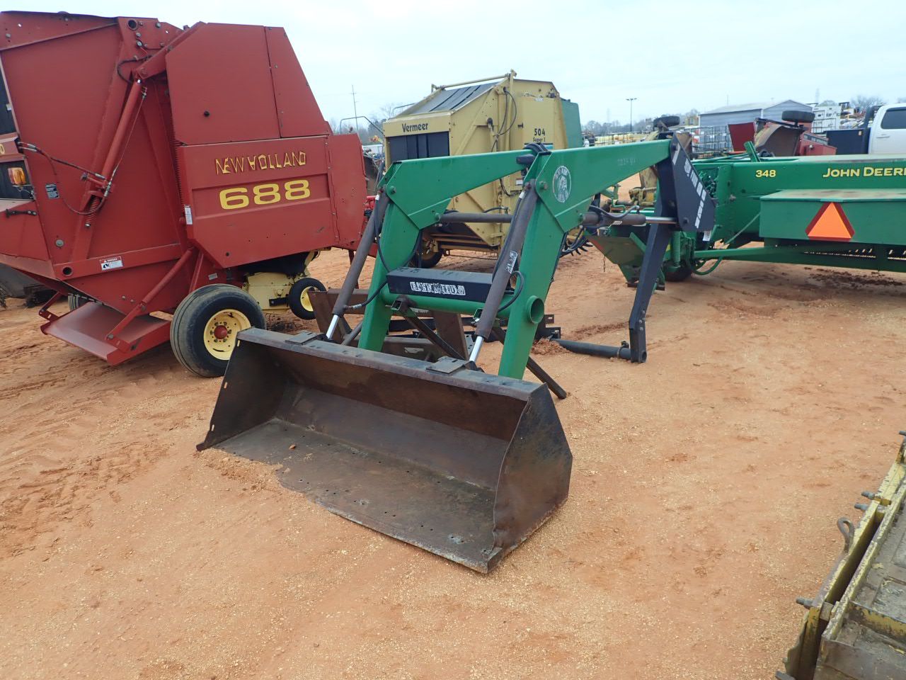BUSH HOG front end loader w/bucket with stand, fork