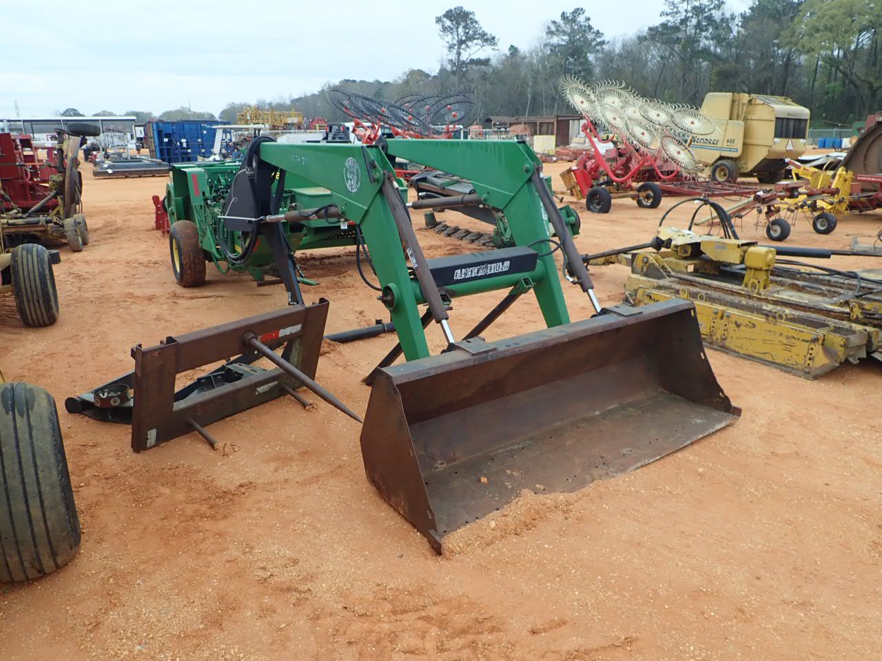 BUSH HOG front end loader w/bucket with stand, fork