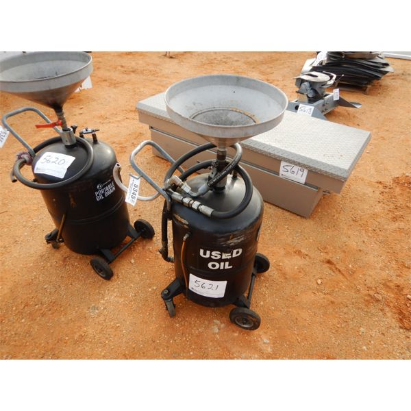 Vehicle oil changing tank