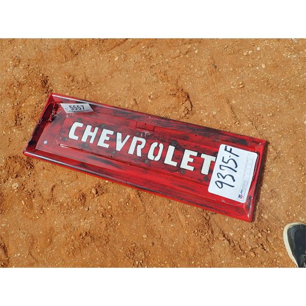 metal Chevrolet tailgate sign