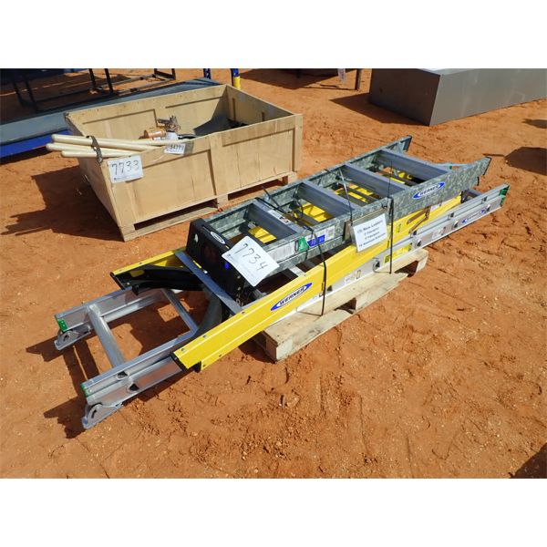 (3) (UNUSED) ladder, 5', 6', 16' aluminum extension