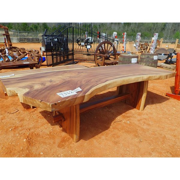 8' Teak slab table 