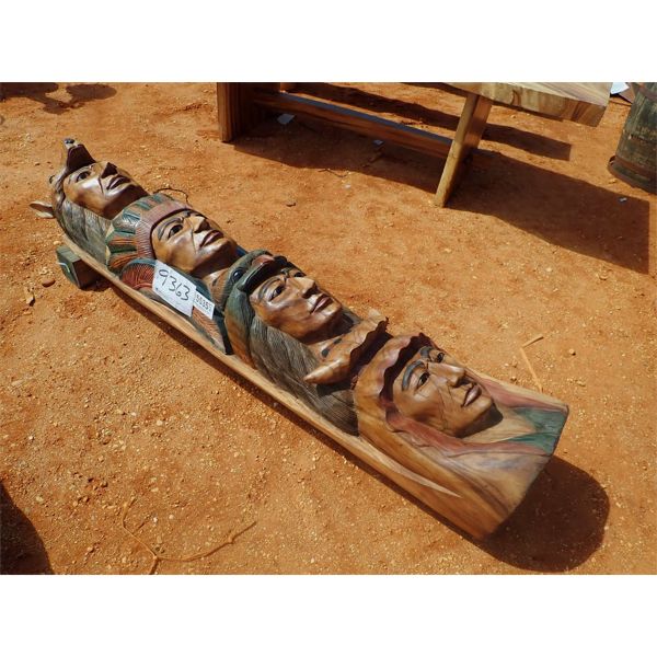 80" Teakwood totem pole 