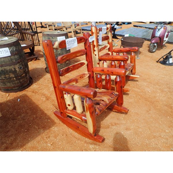 Red cedar rocking chair