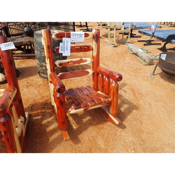 Red cedar rocking chair