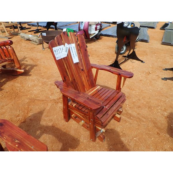 Red cedar glider chair