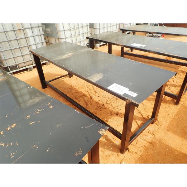 90" metal table
