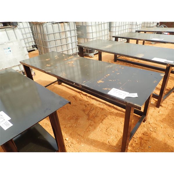 90" metal table