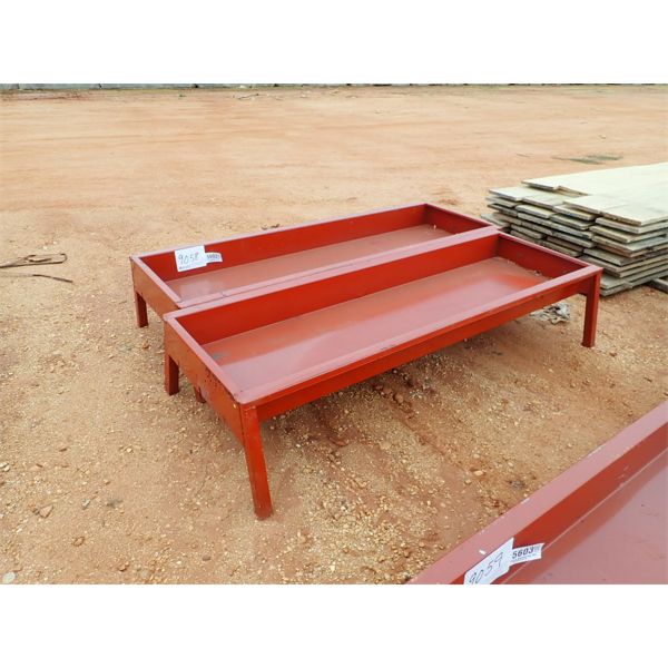 (2) 90" metal feed bunk