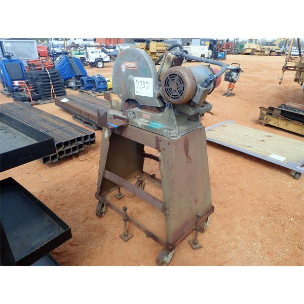 RIDGID SHOP SAW  mtd on roll around metal stand