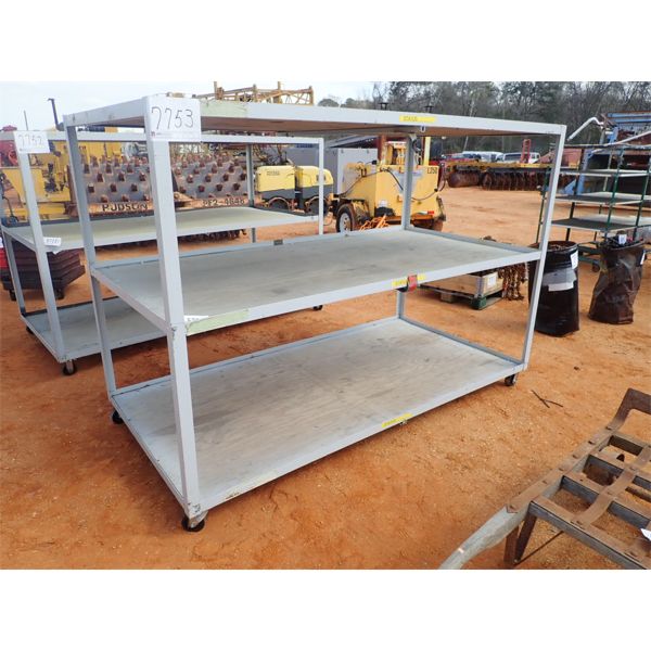 4' x 8' roll around 3 shelf storage cart