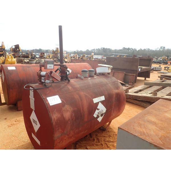 Fuel storage tank w/pump, hose and nozzle