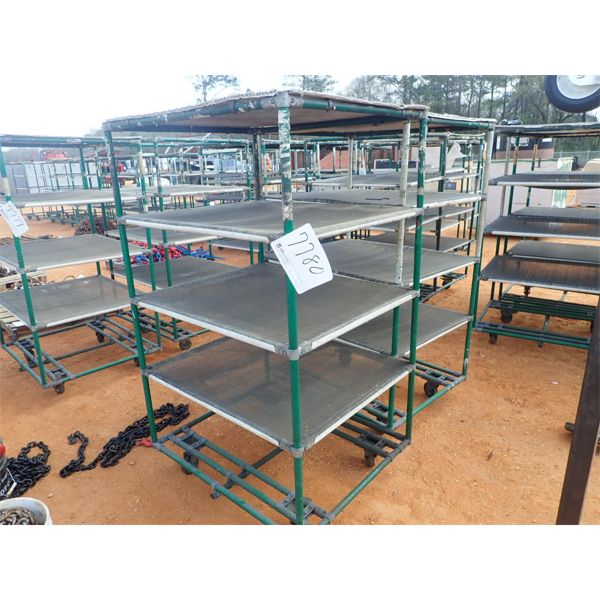 (2) 5 shelf cart on wheels 