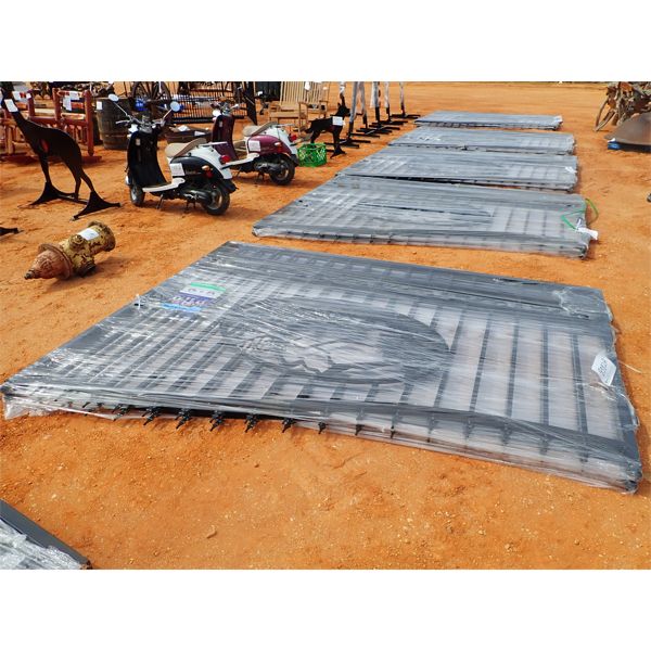 GREATBEAR  20' wrought iron gate w/deer scene