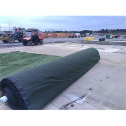 (4) 15' x 300' rolls of olive green engineered turf