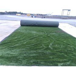 (4) 15' x 300' rolls of olive green engineered turf
