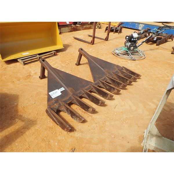 88" root rake, fits crawler tractor