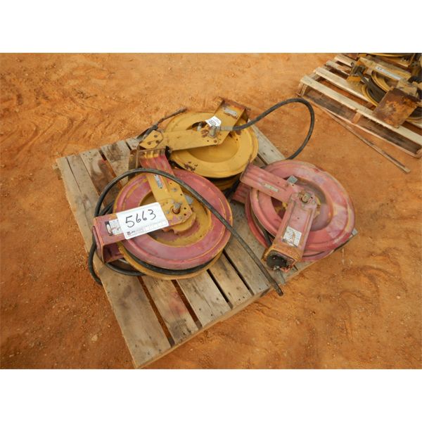 (3) hose reel w/hose