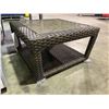 Image 2 : RATANA PORTOFINO BROWN RATTAN 32" STONE TOP OUTDOOR PATIO COFFEE TABLE
