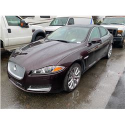 2013 JAGUAR XF, 4DR SEDAN, RED, VIN # SAJXJ0EF9D8U07297