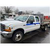 Image 1 : 2001 FORD F-450 SUPERDUTY, 4DR DUMP TRUCK, WHITE, VIN # 1FDXW47S01EC48597
