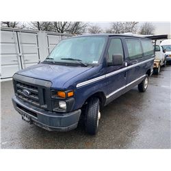 2012 FORD E-350 3 DR CARGO VAN, BLUE, VIN# 1FBNE3BL2CDA36760
