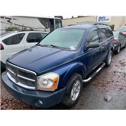 2004 DODGE DURANGO, SLT, 4DR SUV, BLUE, VIN # 1D4HB48N94F207352