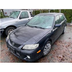 2002 MAZDA PROTEGE 5, 4DR SW, BLACK, VIN # JM1BJ245921449715