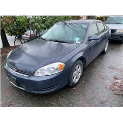 2008 CHEVROLET IMPALA LS, 4DR SEDAN, GREY, VIN # 2G1WB58K181349085