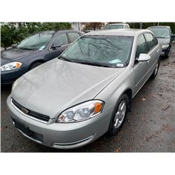 2006 CHEVROLET IMPALA LT, 4DR SEDAN, GREY, VIN # 2G1WT58N169256296