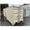 Image 2 : BRAND NEW 8' SHIPPING STORAGE CONTAINER, PORTABLE OFFICE, WITH DOOR, WINDOW AND REAR SWING DOOR