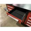Image 2 : STEELMAN 9'5" 25 DRAWER RED METAL INDUSTRIAL WORK BENCH WITH DRAWER LOCKS, ANTI-SLIP LINERS, CAN