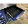 Image 2 : STEELMAN 9'5" 25 DRAWER BLUE METAL INDUSTRIAL WORK BENCH WITH DRAWER LOCKS, ANTI-SLIP LINERS, CAN