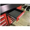Image 2 : STEELMAN 9'5" 15 DRAWER, 2 DOOR RED METAL INDUSTRIAL WORK BENCH WITH DRAWER LOCKS, ANTI-SLIP