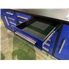 Image 2 : STEELMAN 9'5" 15 DRAWER, 2 DOOR BLUE METAL INDUSTRIAL WORK BENCH WITH DRAWER LOCKS, ANTI-SLIP