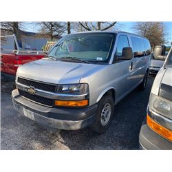 2011 CHEVROLET EXPRESS VAN, 4DR 7 PASS VAN, GREY, VIN # 1GAWGRFG8B1140723 *ONE PASS SEAT MISSING*