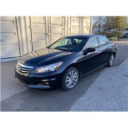 2012 HONDA ACCORD, 4DR SEDAN, BLACK, VIN# 1HGCP3F89CA800027