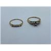 Image 1 : 2- 14K RINGS WITH DIAMONDS REPLACEMENT VALUE 425.00
